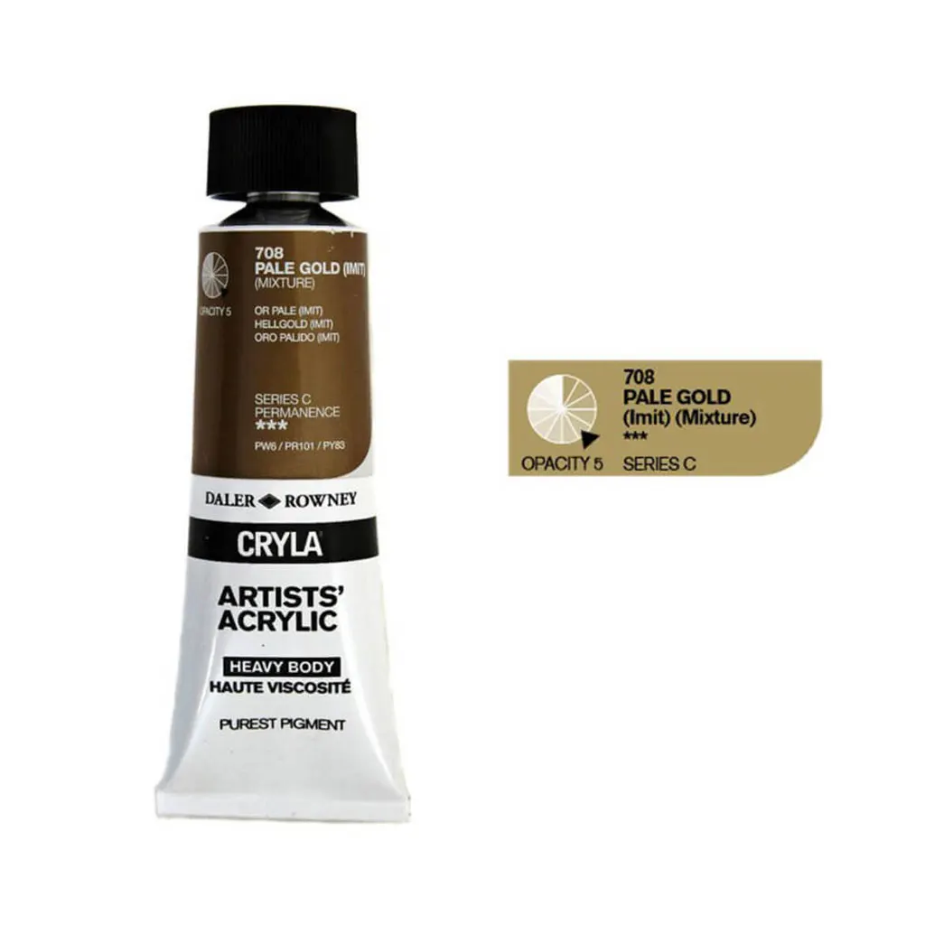Cryla Artists' Acrylic Heavy Body 75Ml Pale Gold