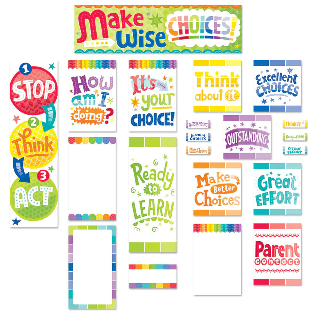 Painted Palette Behavior Clip Chart Mini Bulletin Board