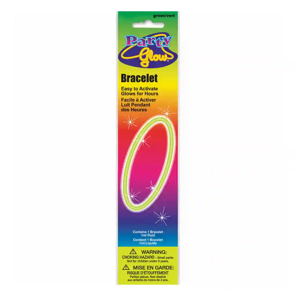 Green Glow Stick Bracelet, 8in