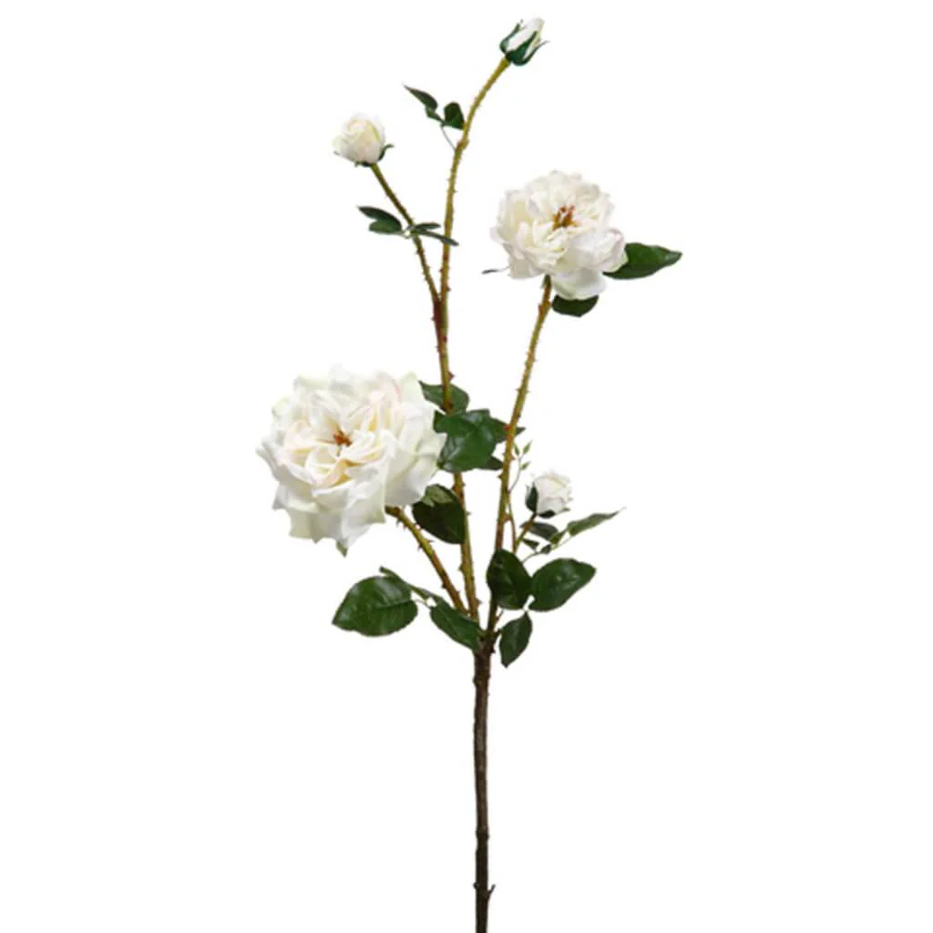 GARDEN ROSE SPRAY 39" CREAM