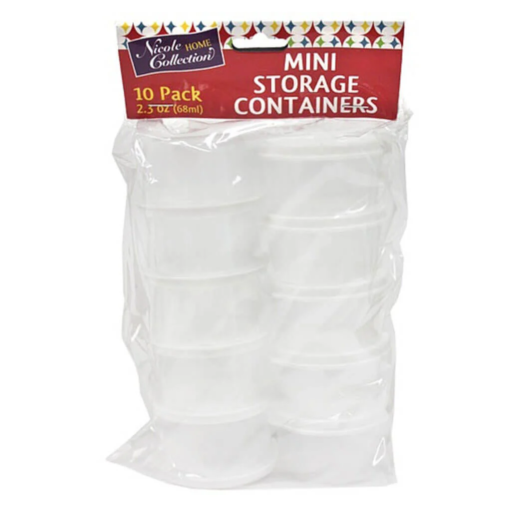 Mini Round Container with Lid 2.3oz, 10ct