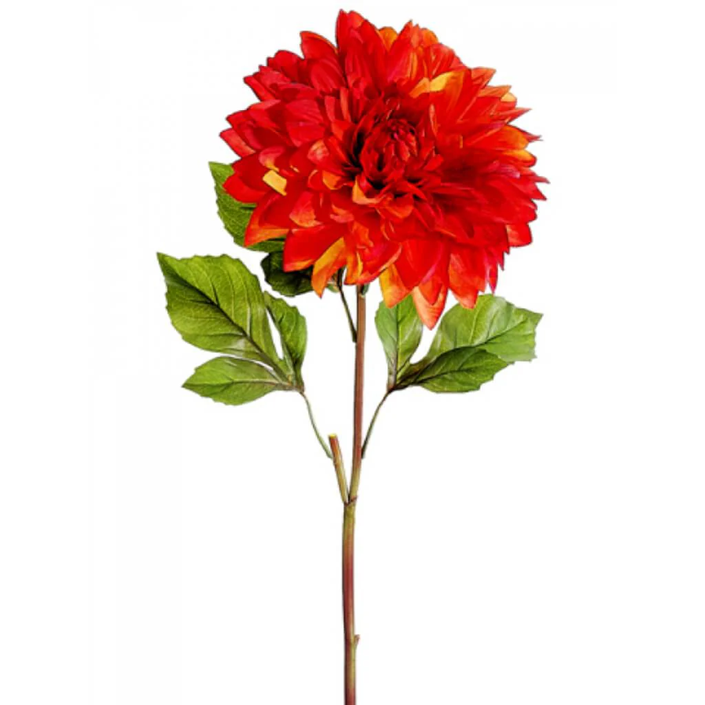 DAHLIA SPRAY 25.5" DINNER PLATE FLAME
