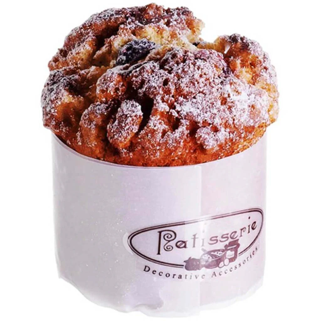 Sugared Muffin w/Berries 3.5inH x 3inD Brown