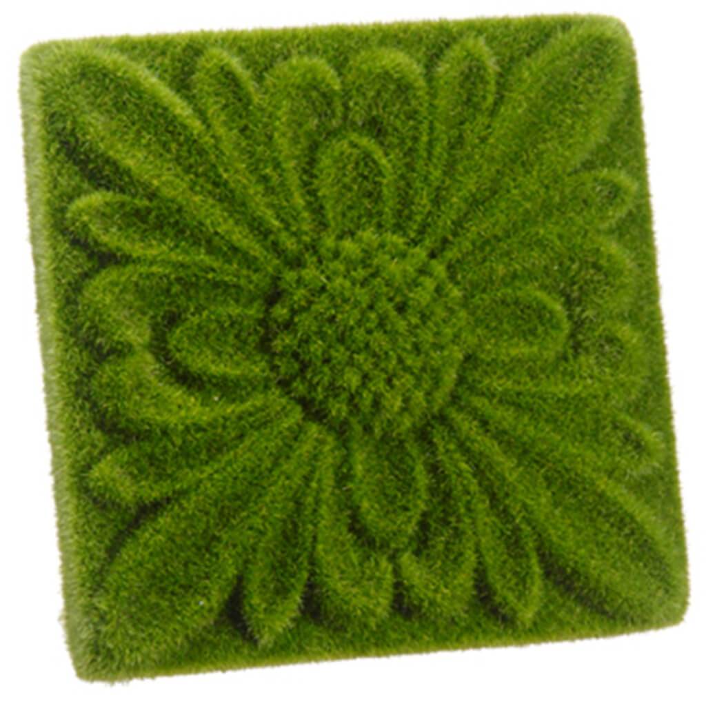 8.5"Wx8.5"L Moss Tile Green