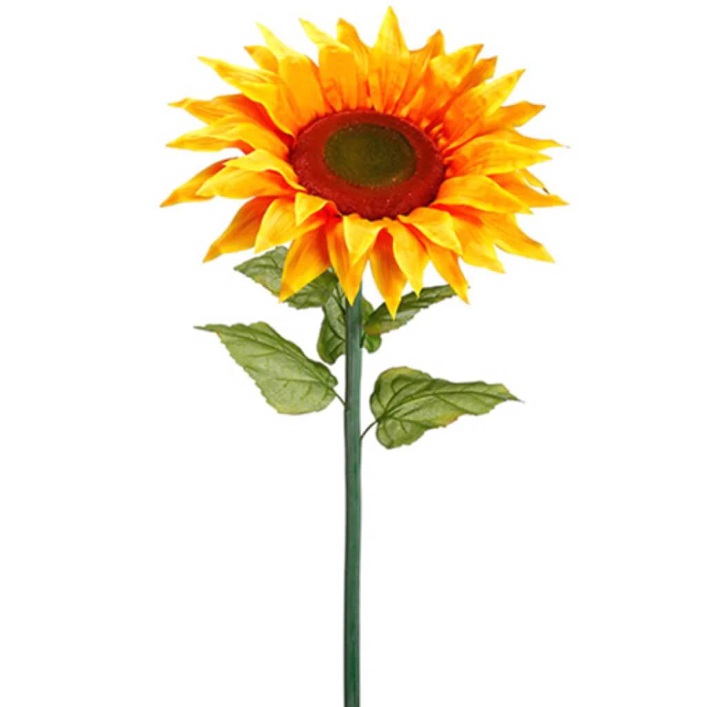 GIANT SUNFLOWERS SPRAY 52in YELLOW RED