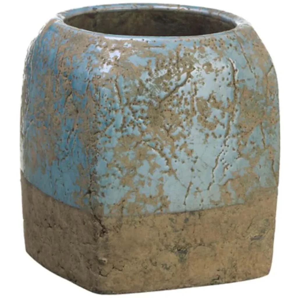 7H6.25"D TERRA COTTA CONTAINER