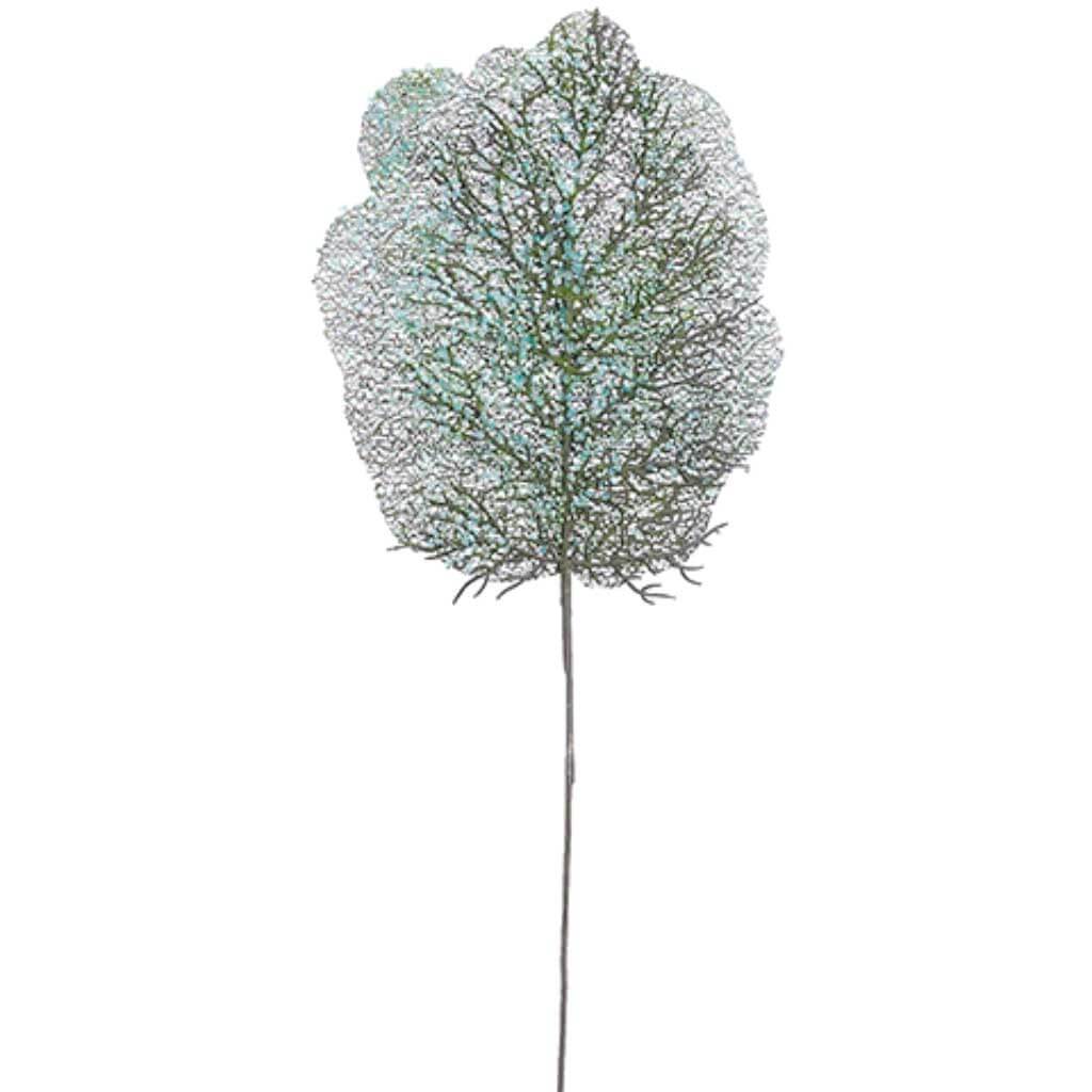 Sea Coral Leaf Spray 28in Seafoam/Aqua