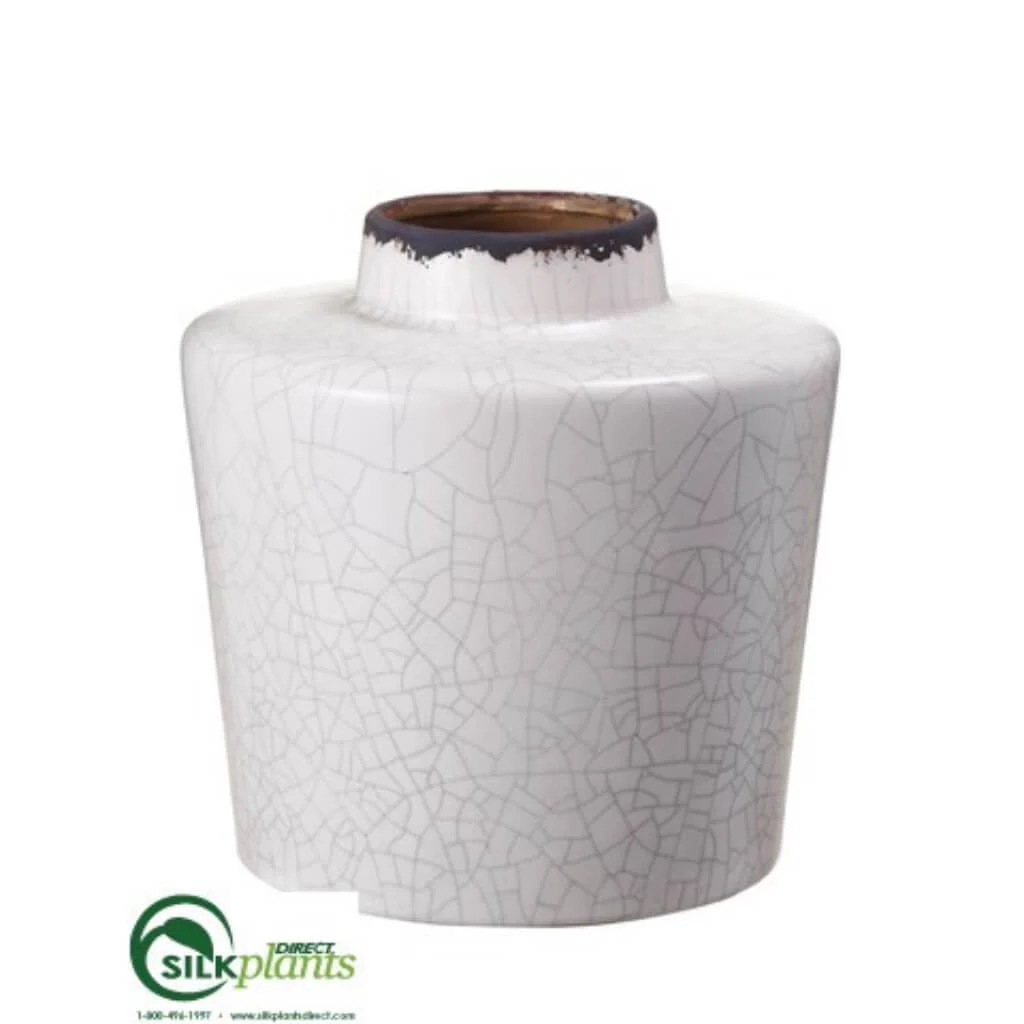 Terra Cotta Pot Antique Cream 9inH x 8.5inD