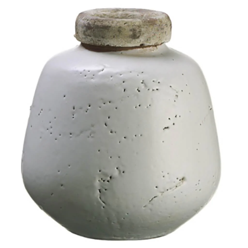 8.7inH x 8inD STONEWARE CONTAINER CR