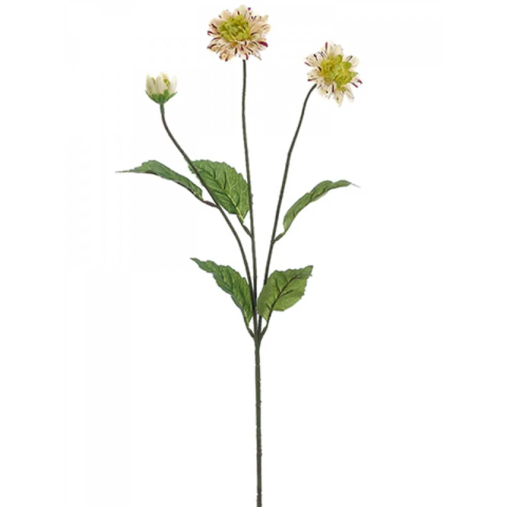 Dahlia Spray 27in Cream Purple