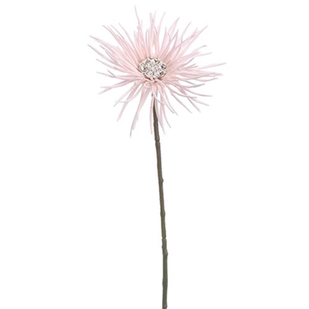 Gerbera with Rhinestone Daisy Spray 18" Blush