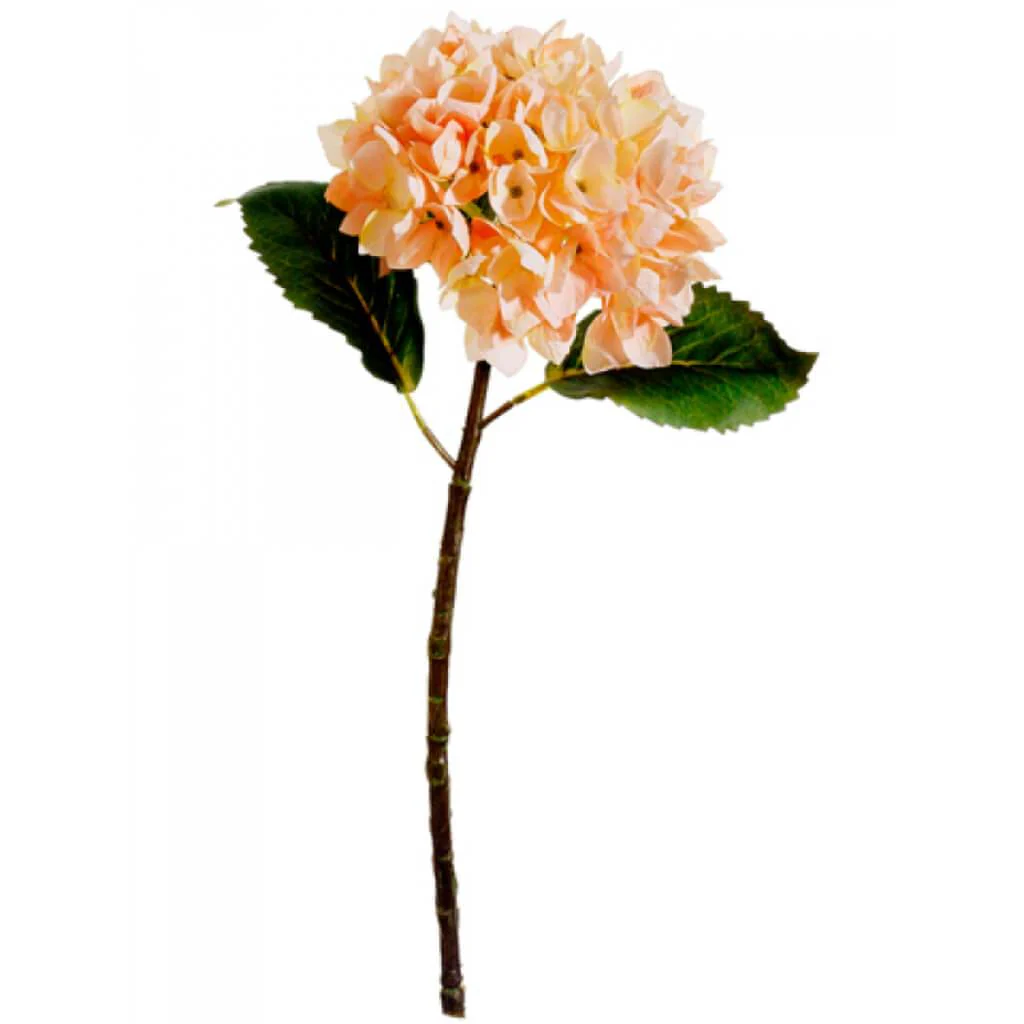 HYDRANGEA SPRAY 19in PINK PEACH