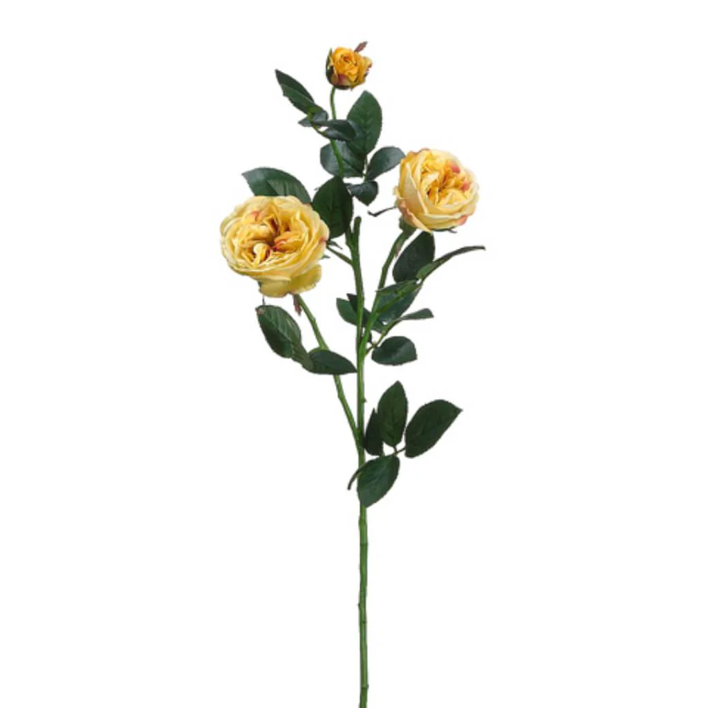 Garden Rose Spray 29in Yellow