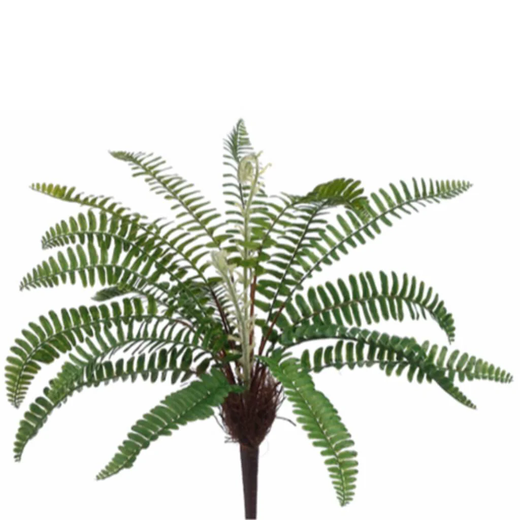 Woodland Fern Bush 17in Green