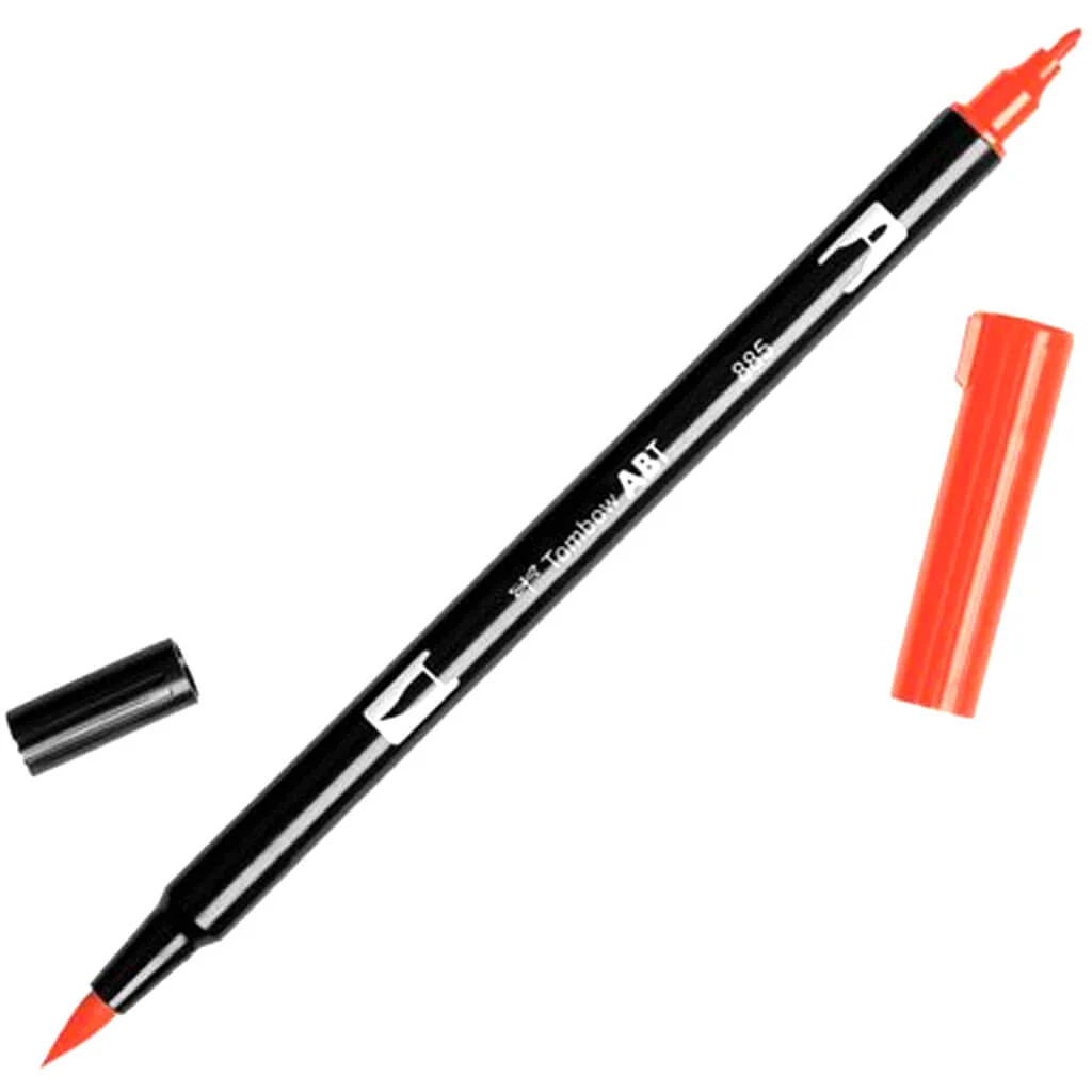 Dual Brush Pen, Warm Red
