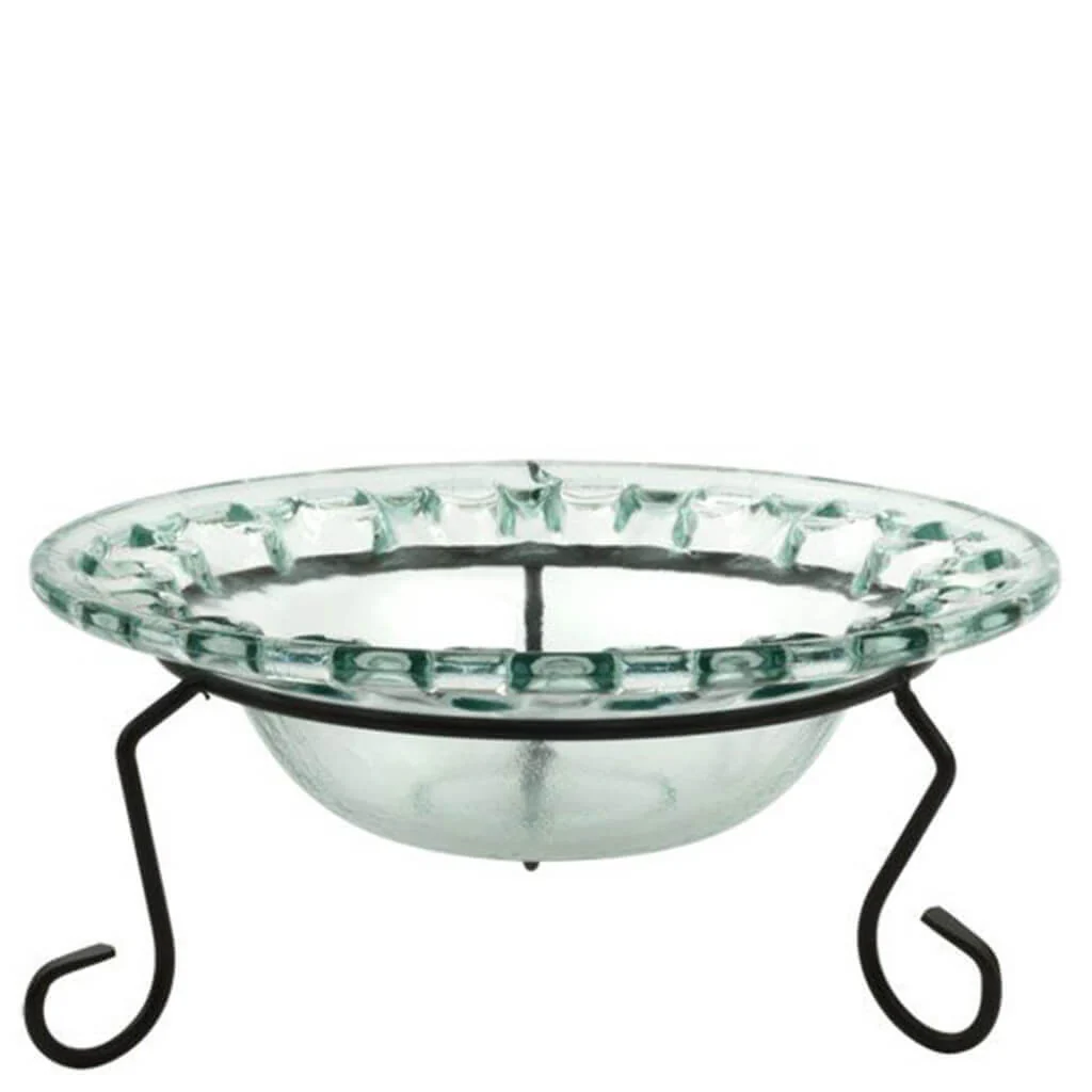Ribbon Bowl & Metal Stand, 12in