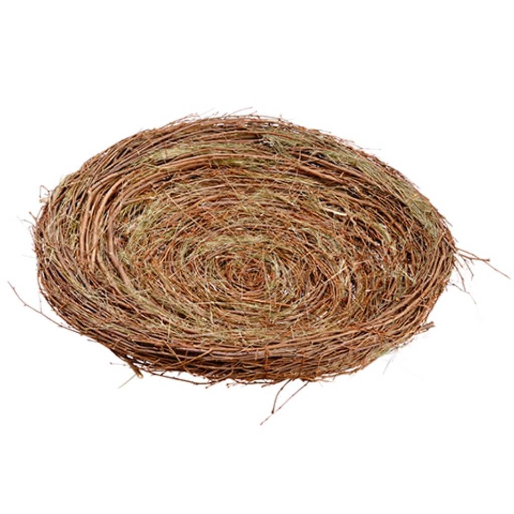 TWIG/GRASS BOWL 7"HX25"D BR/GR
