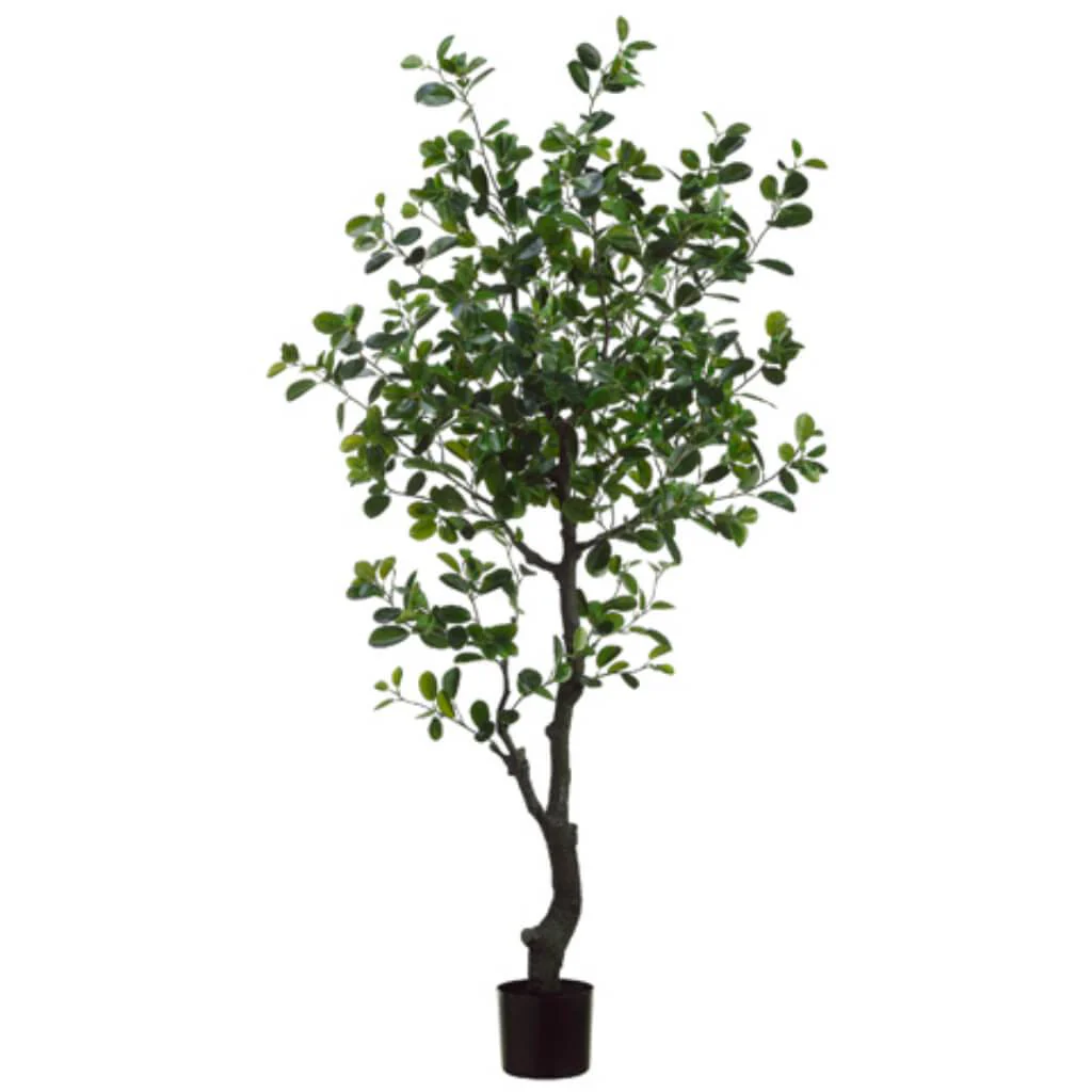 EVA Ficus Tree with 989 Leaves in Plastic Pot Green, 6ft