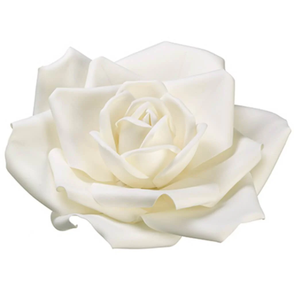 Rose Hanging Flower Head Cream White, 24in