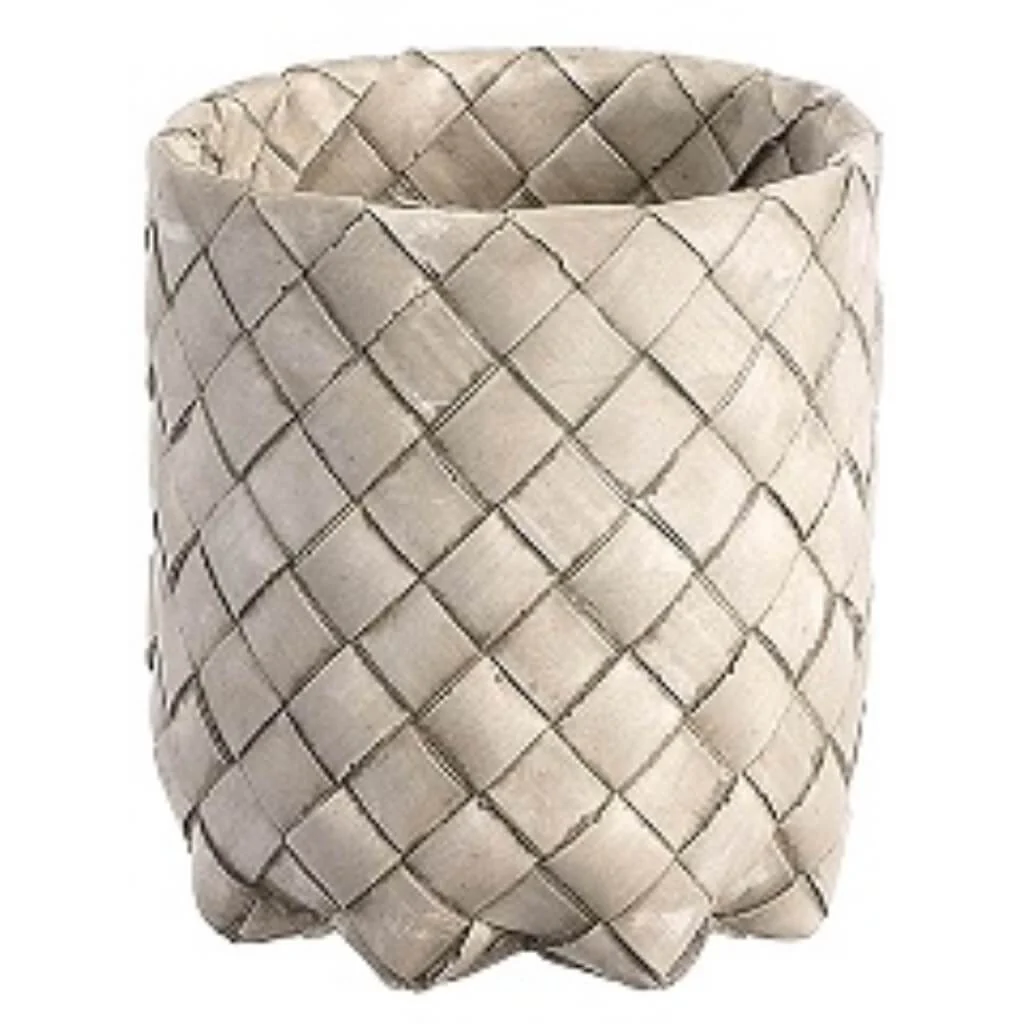 Weaving Cement Pot 6H5.5" D Be