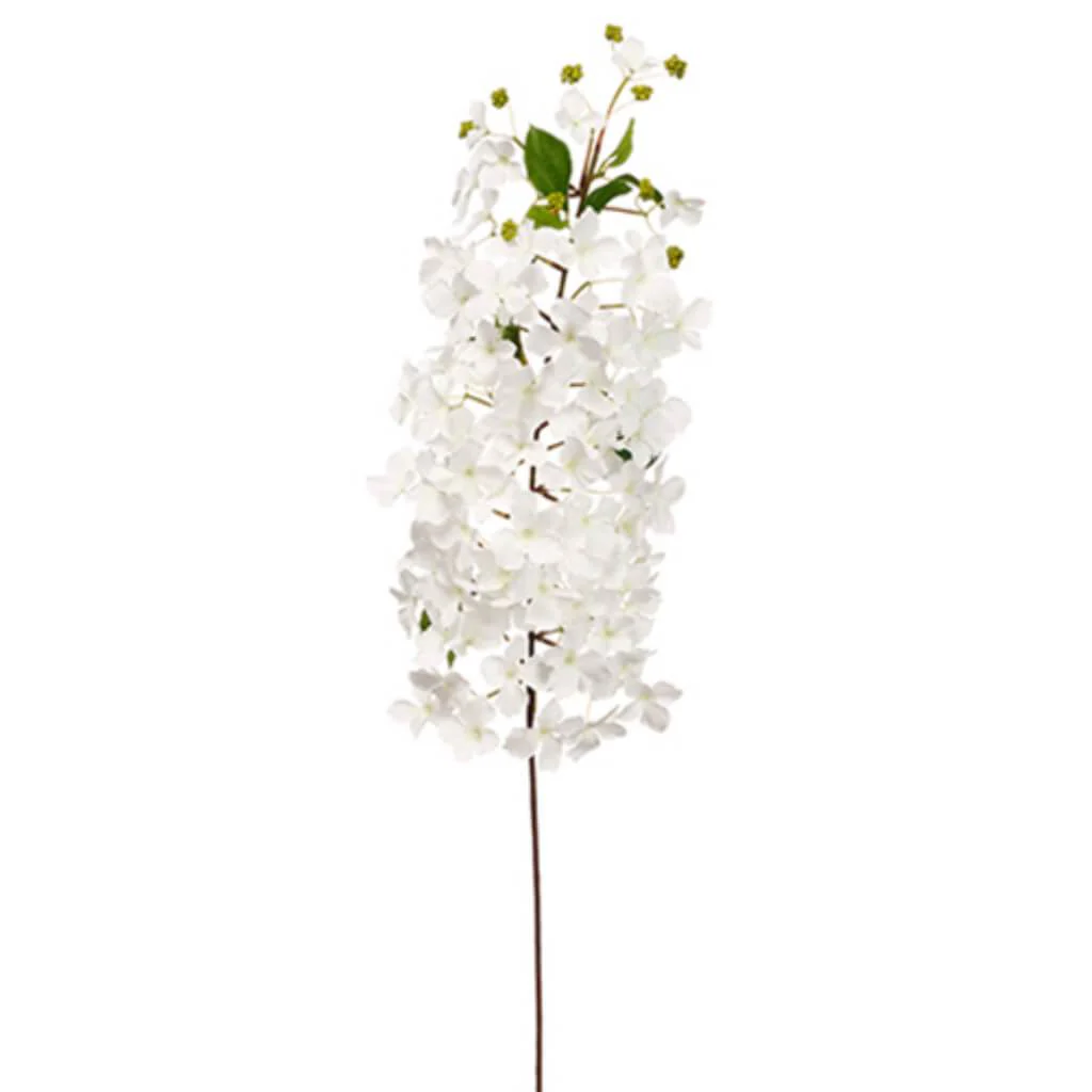 Wild Hydrangea Hang.Spray 40" White