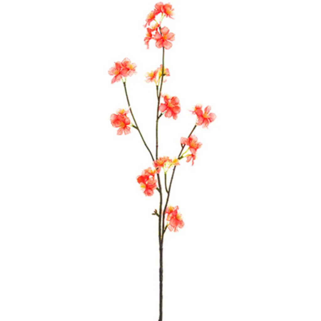 Quince Blossom Spray 31" Coral