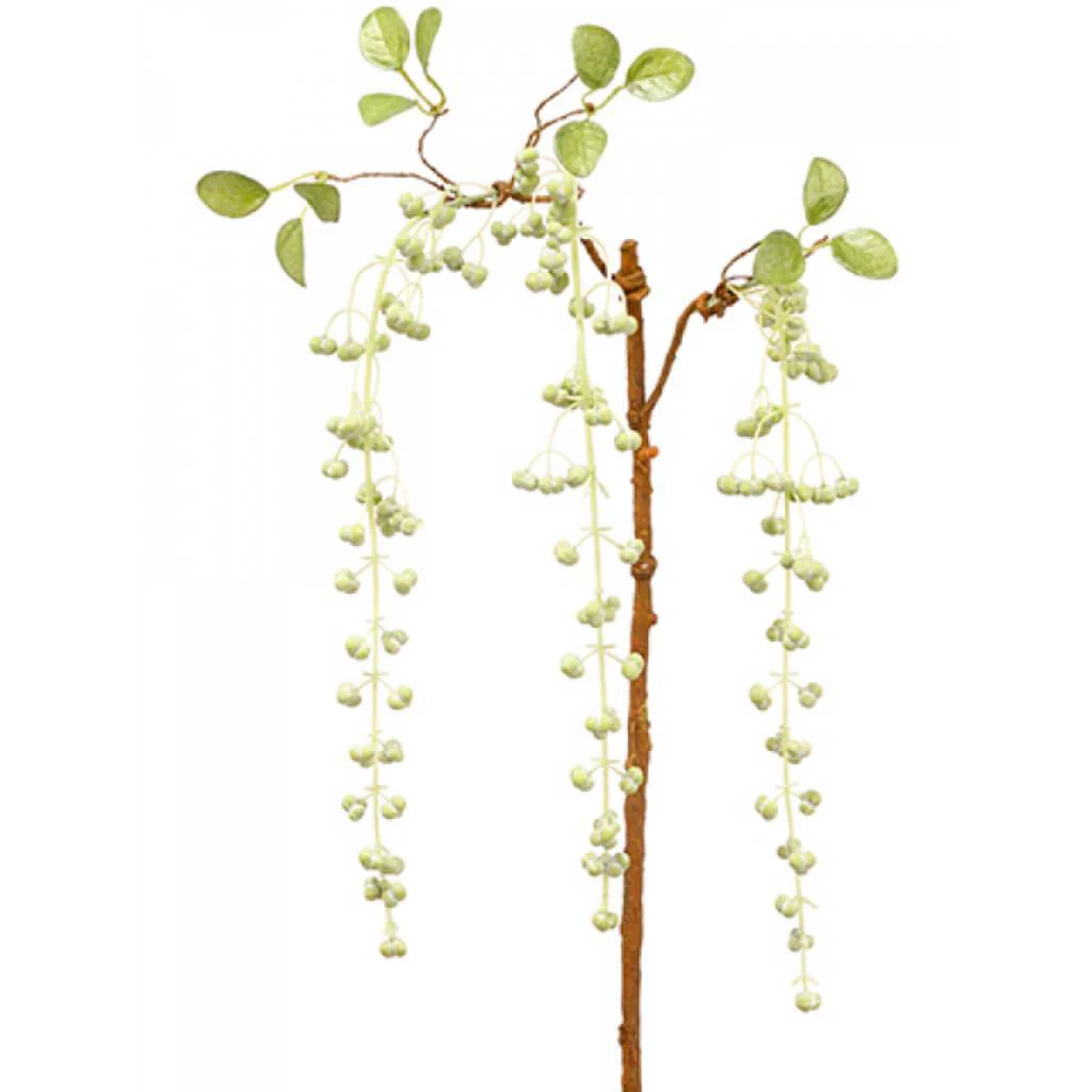 Pu Berry Hanging Spray 30" Green