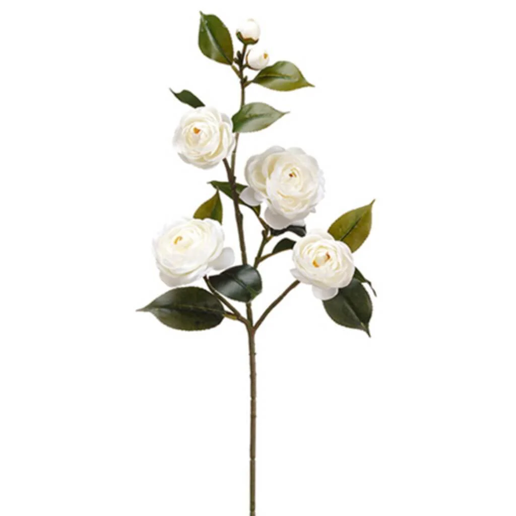 Camellia Spray 29.5" White
