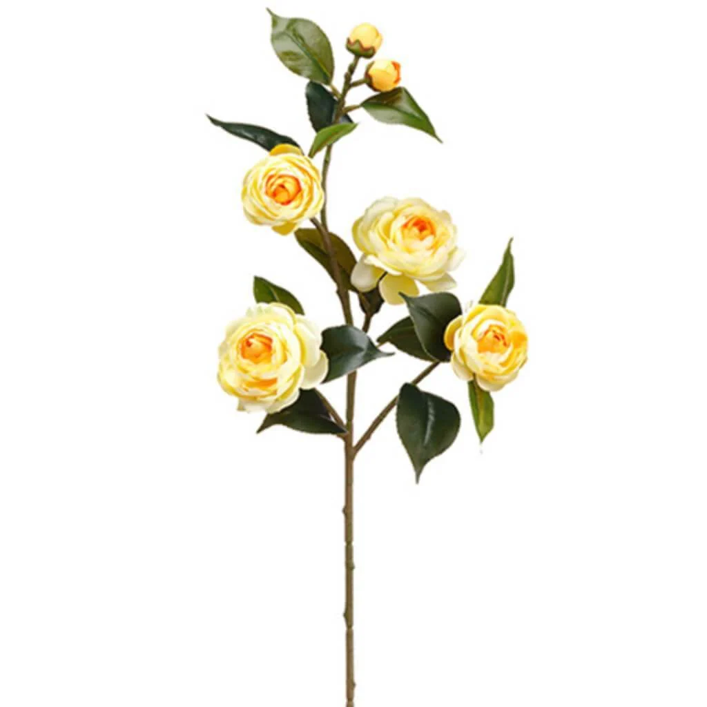 Camellia Spray 29.5" Yellow