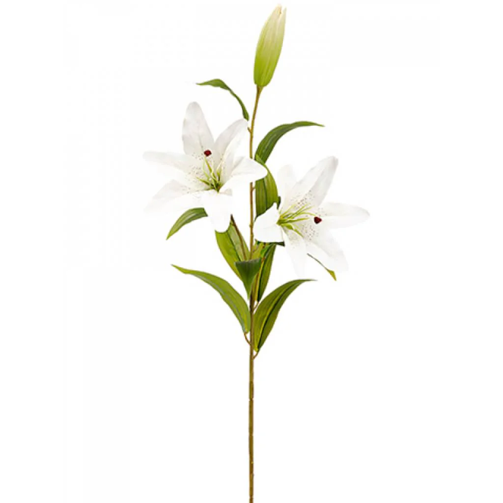 Lily Spray 43" White