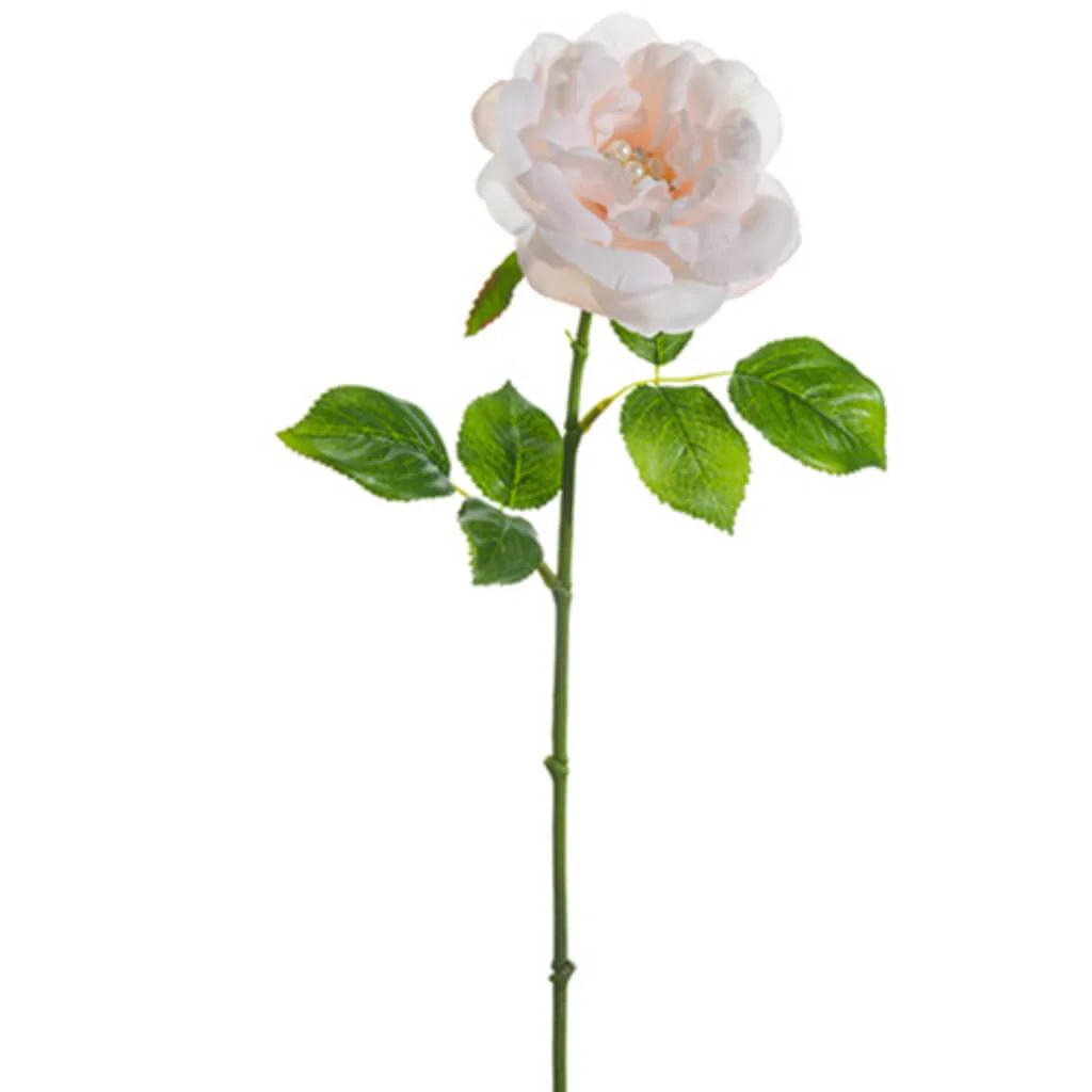 Rhinestone Rose Spray 17" Blush