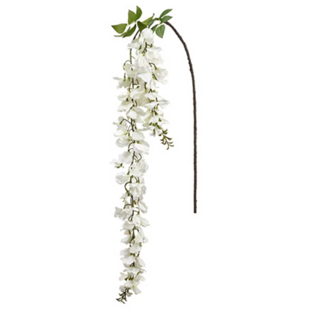 Wisteria Hanging Spray 64" White