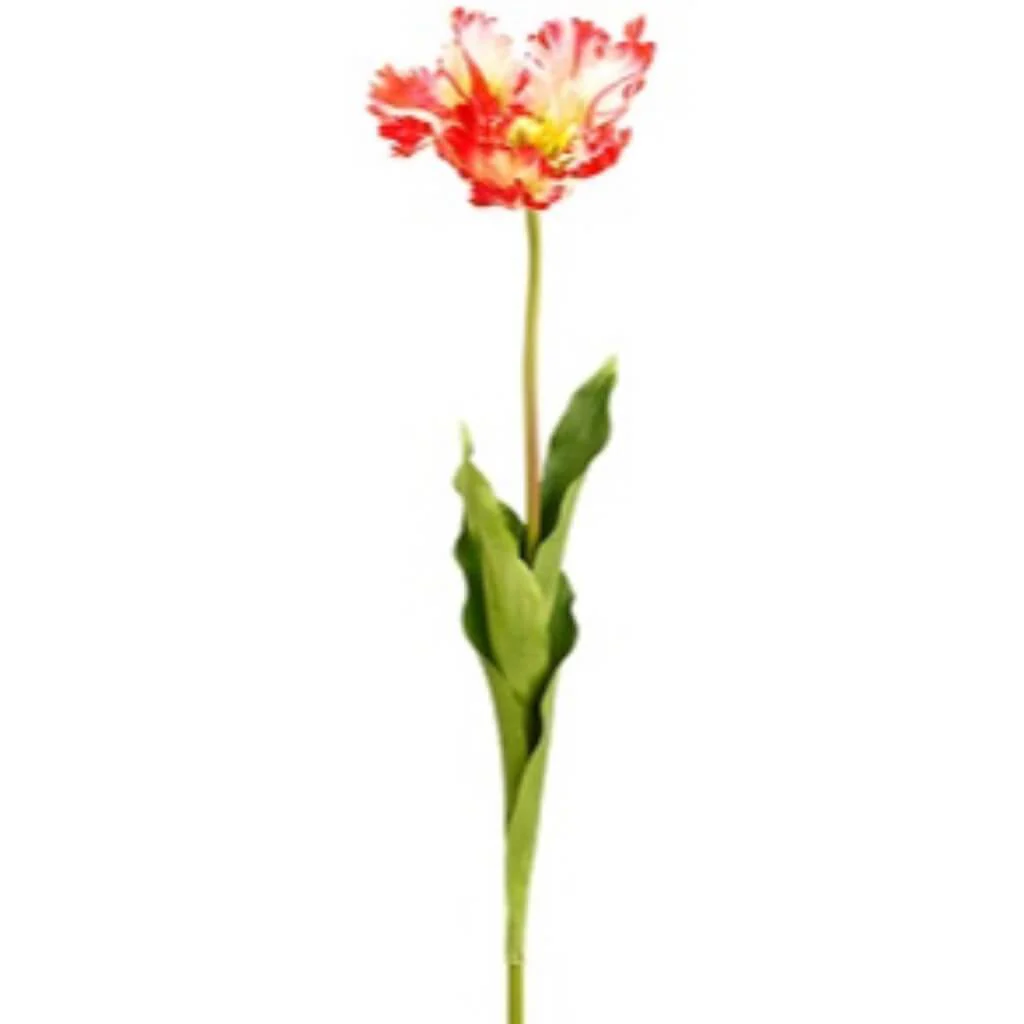 Open Parrot Tulip Spray 27" ORANGE YELLOW