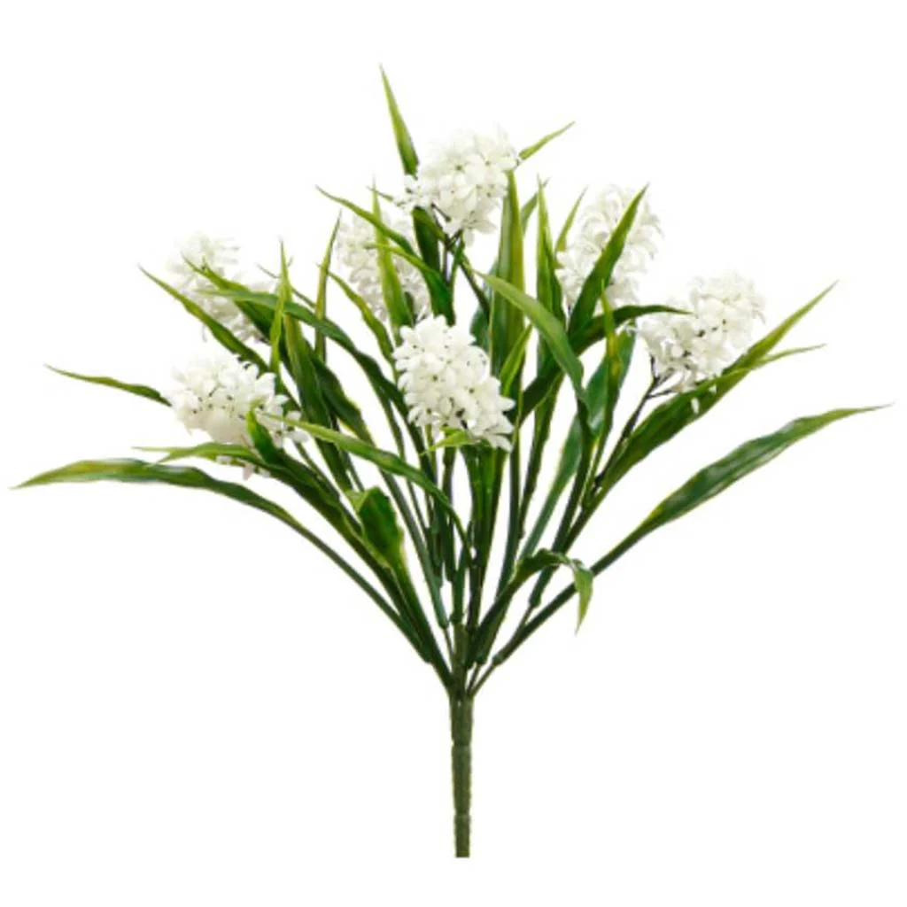 Mini Hyacinth Bush 15" Wh
