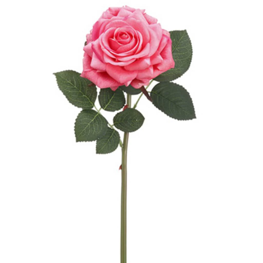 Real Touch Rose Spray 12" Salmon