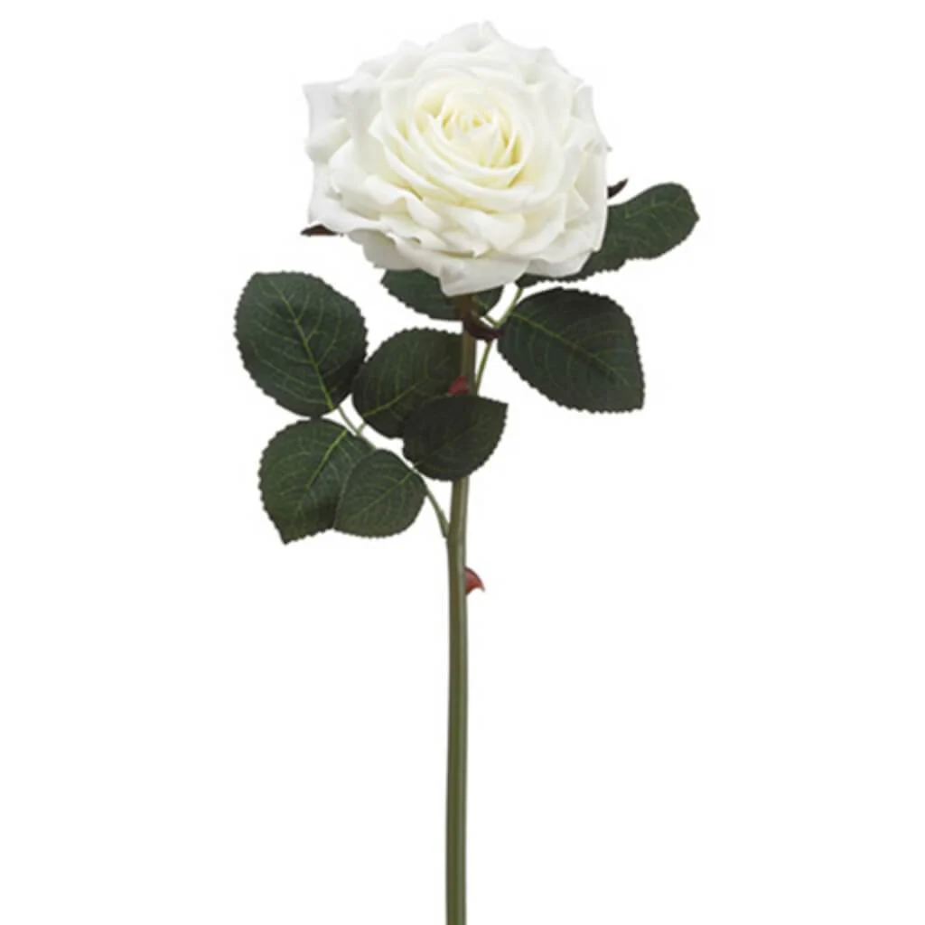 Real Touch Rose Spray 12" White