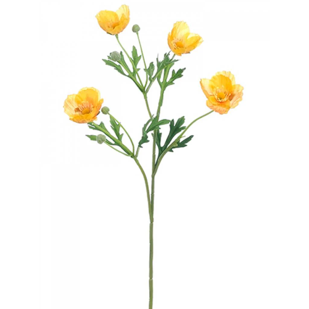 POPPY SPRAY 22" YELLOW
