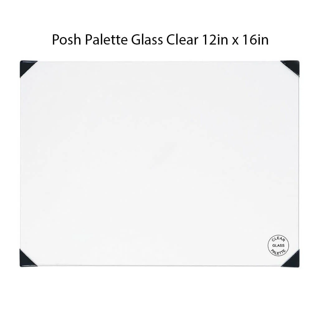 New Wave Posh Palette Glass Clear 12in x 16in