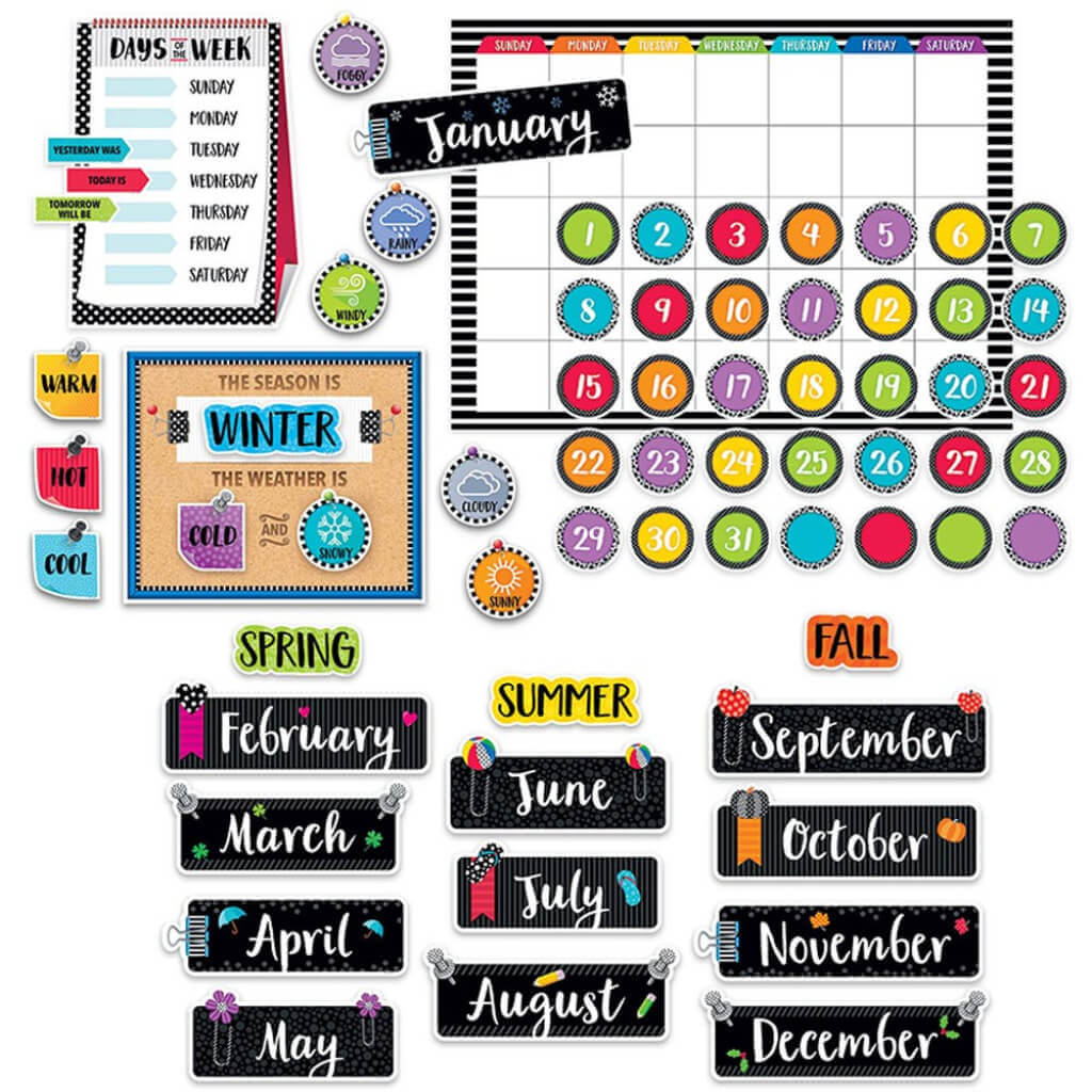 Bold & Bright Calendar Bulletin Boards Set