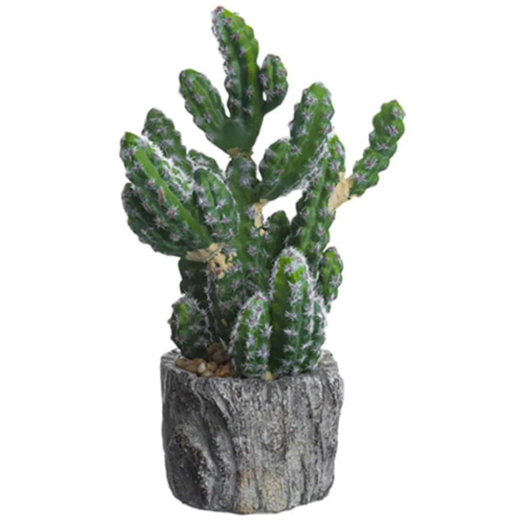 8.5"Cactus In Cement Planter