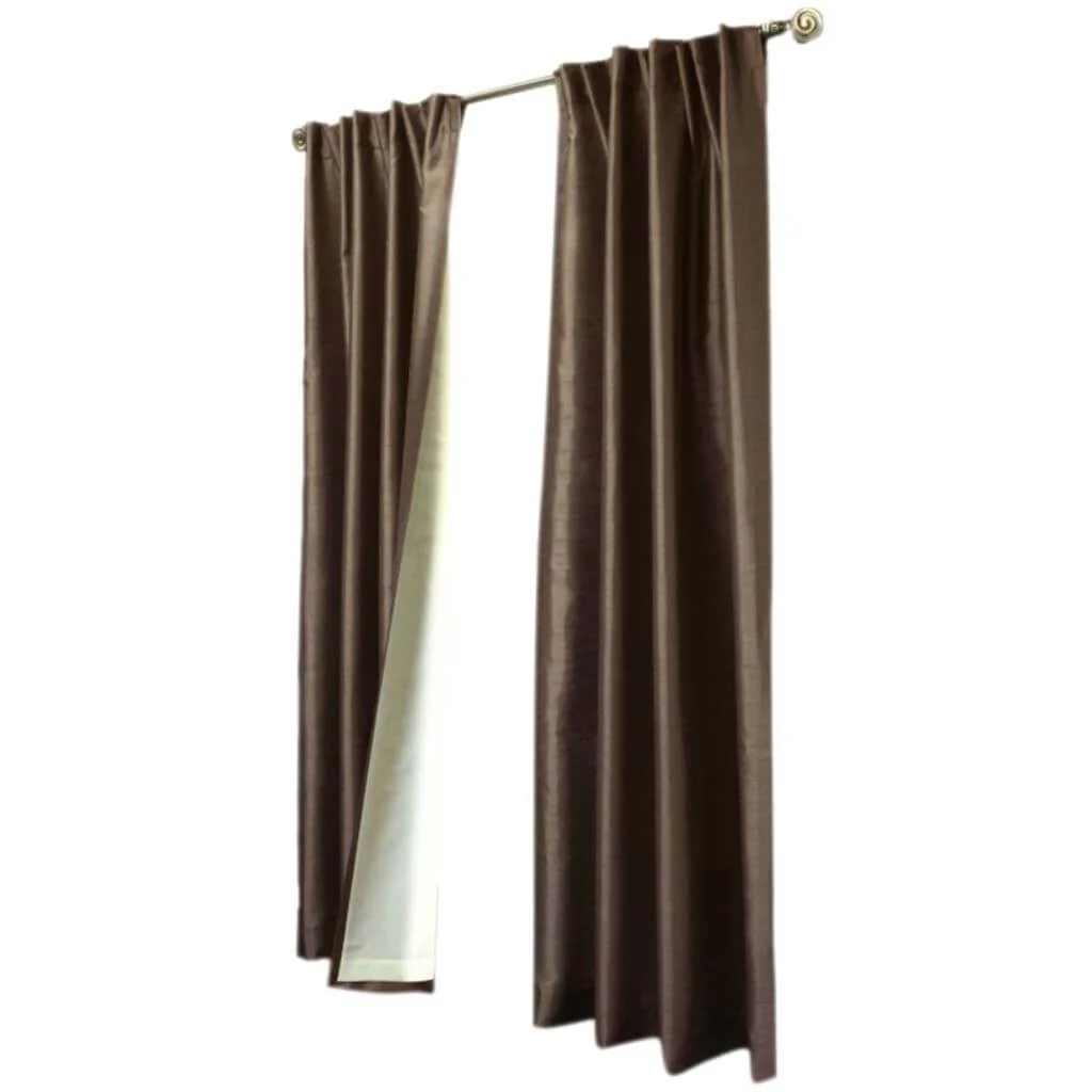 Ming Lined Faux Silk Panel Curtains, 84in x 104in - Image 5