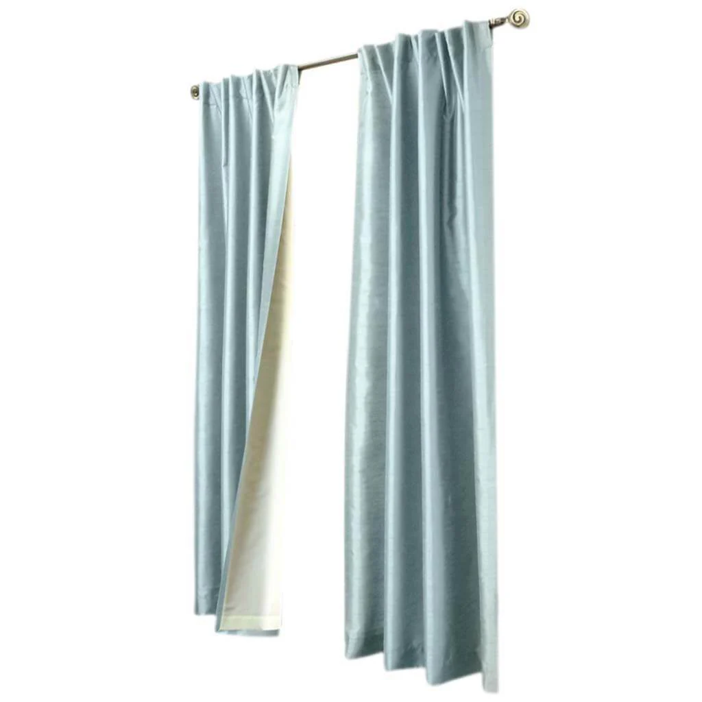 Ming Lined Faux Silk Panel Curtains, 84in x 104in - Image 7