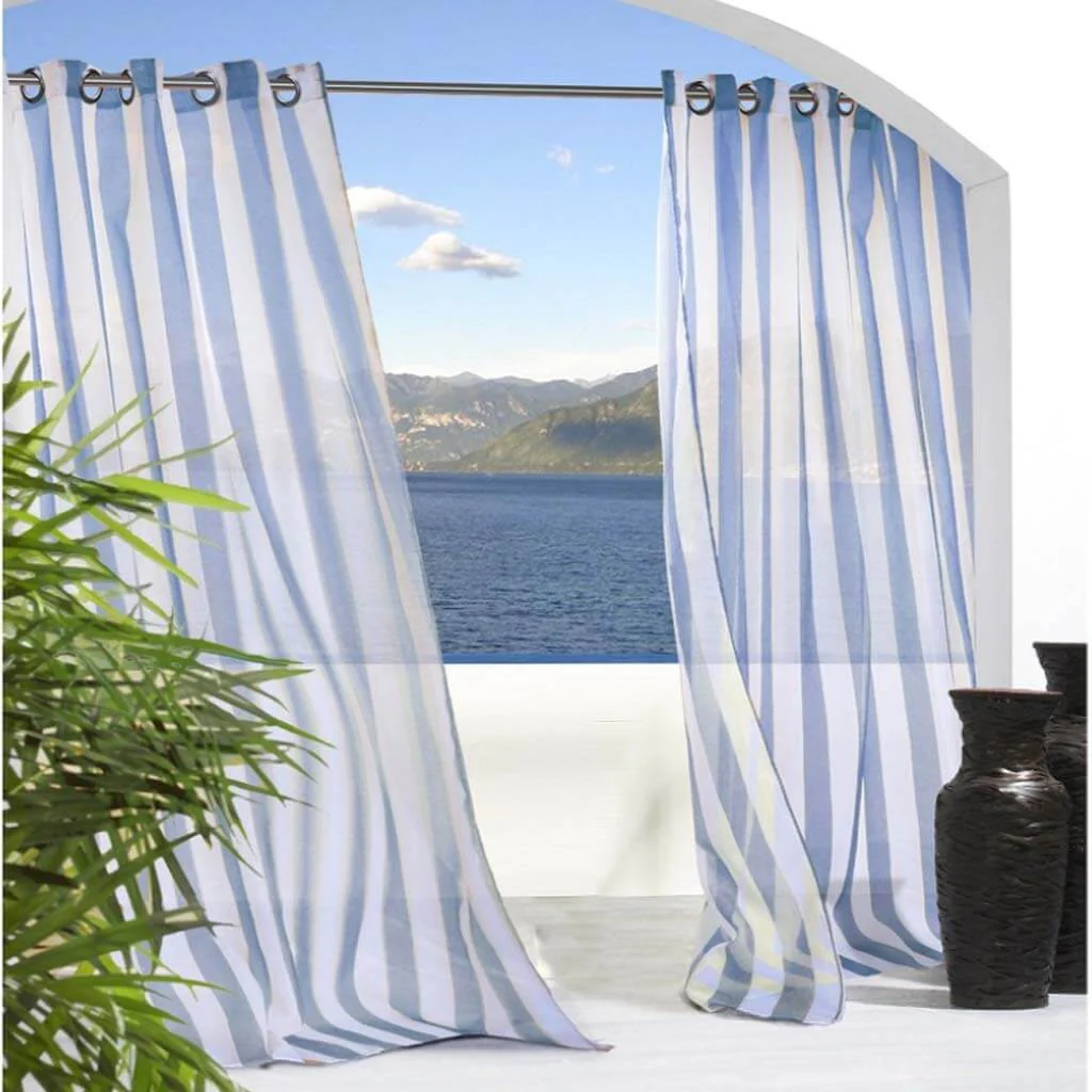 Escape Stripe Grommet Top Panel Curtains - Image 3
