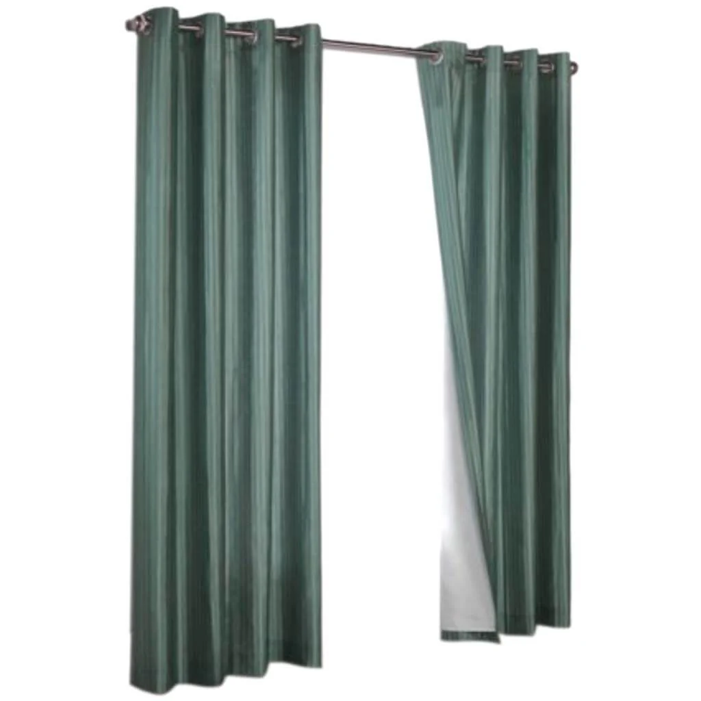 Classic Striped Lined Grommet Curtains - Image 4