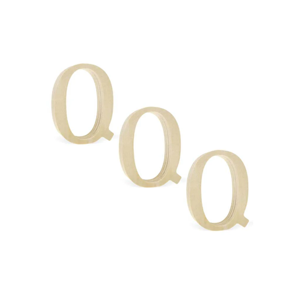 Wood Letters 2" Pine Standing x3 Q