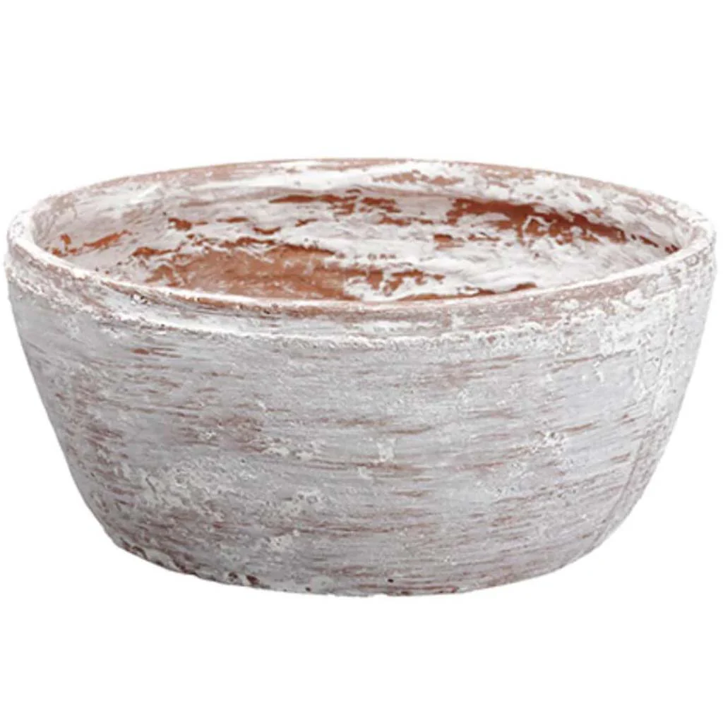 Clay Pot Terra Cotta Whitewashed - Image 2