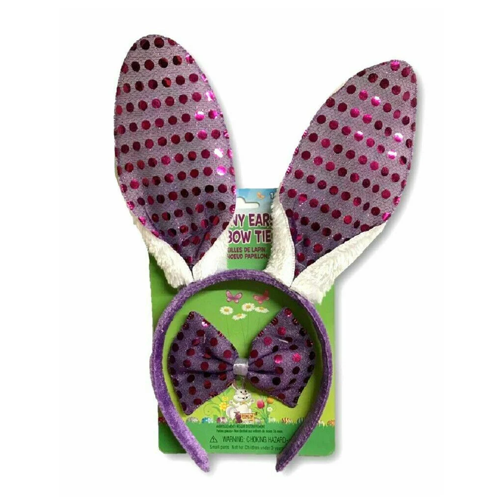 Easter Bunny Headband and Bowtie - Image 2