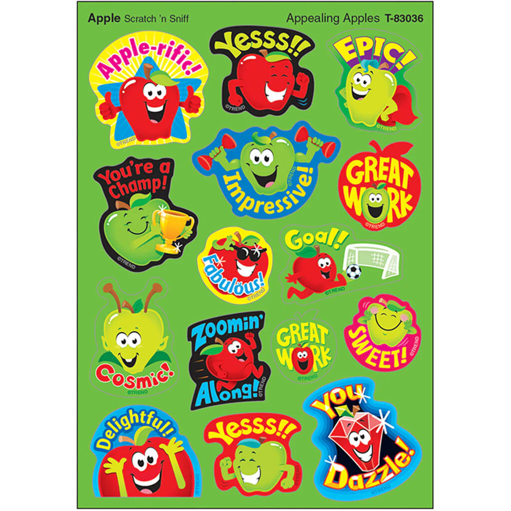 Appealing Apples, Apple scent Scratch 'n Sniff Stinky Stickers