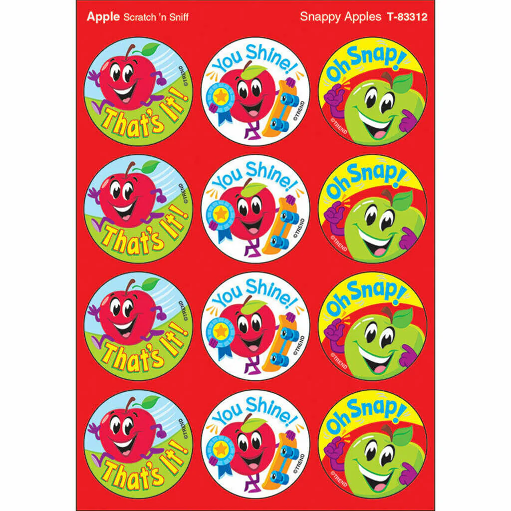 Snappy Apples, Apple scent Scratch 'n Sniff Stinky Stickers