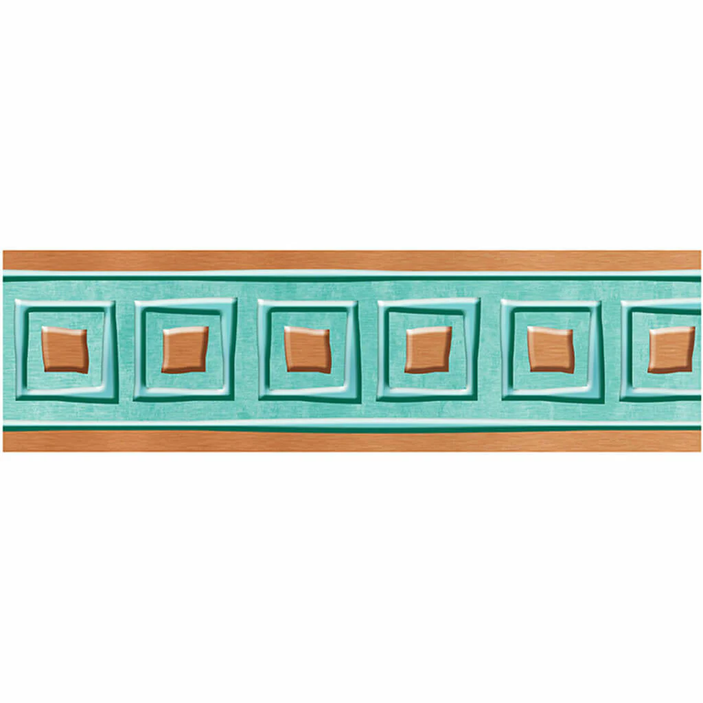 I Love Metal Copper Squares Bolder Borders